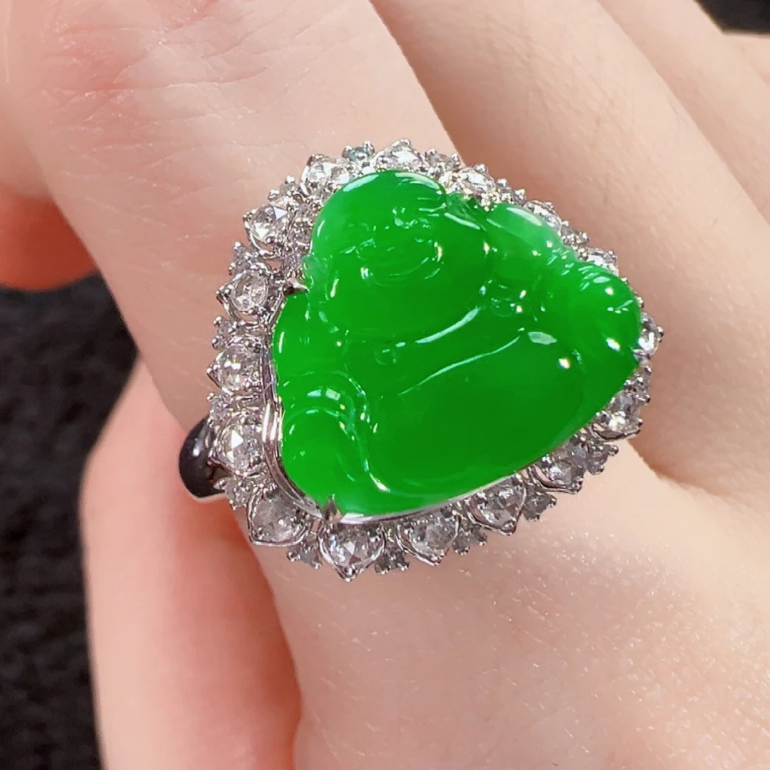 翡翠18K金镶嵌戒指【新款】签收后24小时鉴赏期