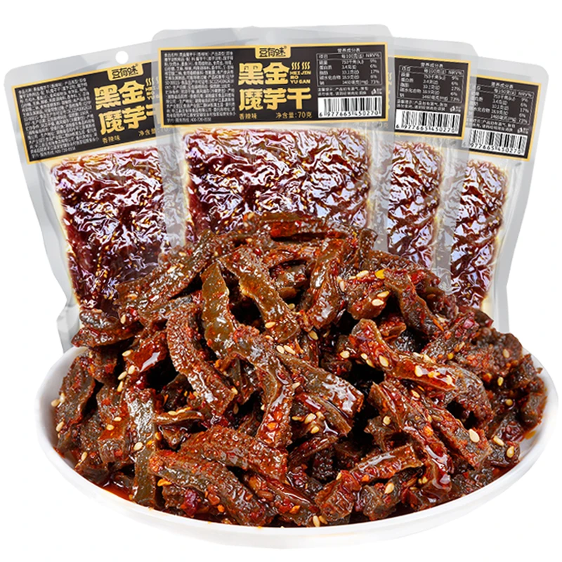 豆有味长沙黑金魔芋干70g*4包