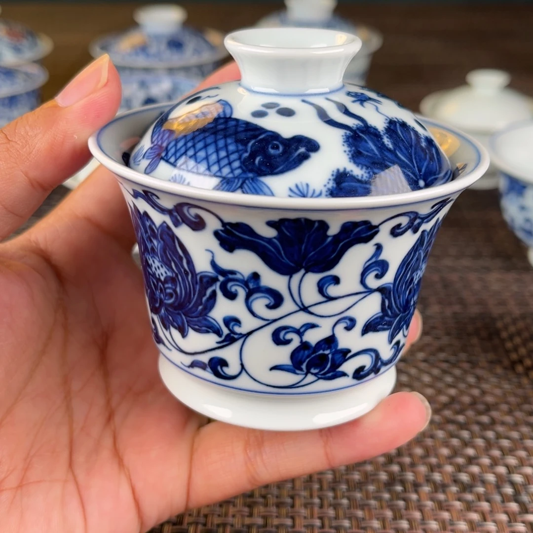 瓷片景德镇陶瓷盖碗