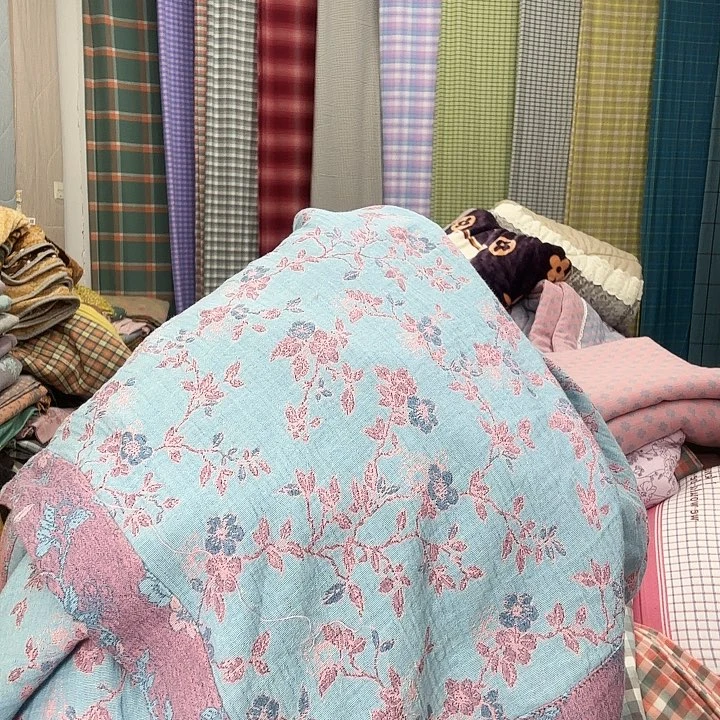 棉2.4米×2.4米双层纱床单孤品