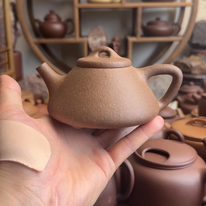 茶壶紫砂子冶石瓢280cc青降坡