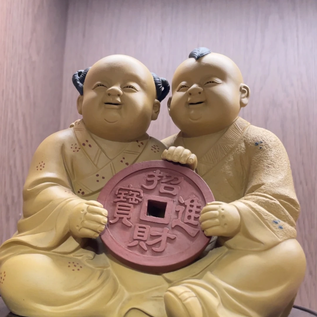 紫砂茶城摆件手工制作