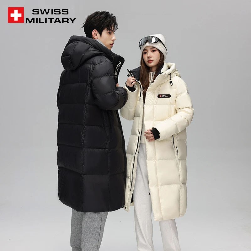 SWISS LITARY长款暖炎绒连帽羽绒服款号861373