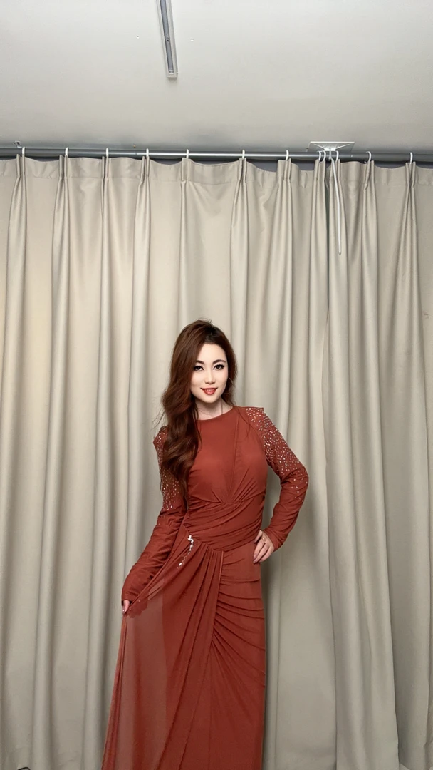 5130【迪娜包邮】气质时尚高级简约大气千金名媛女装连衣裙