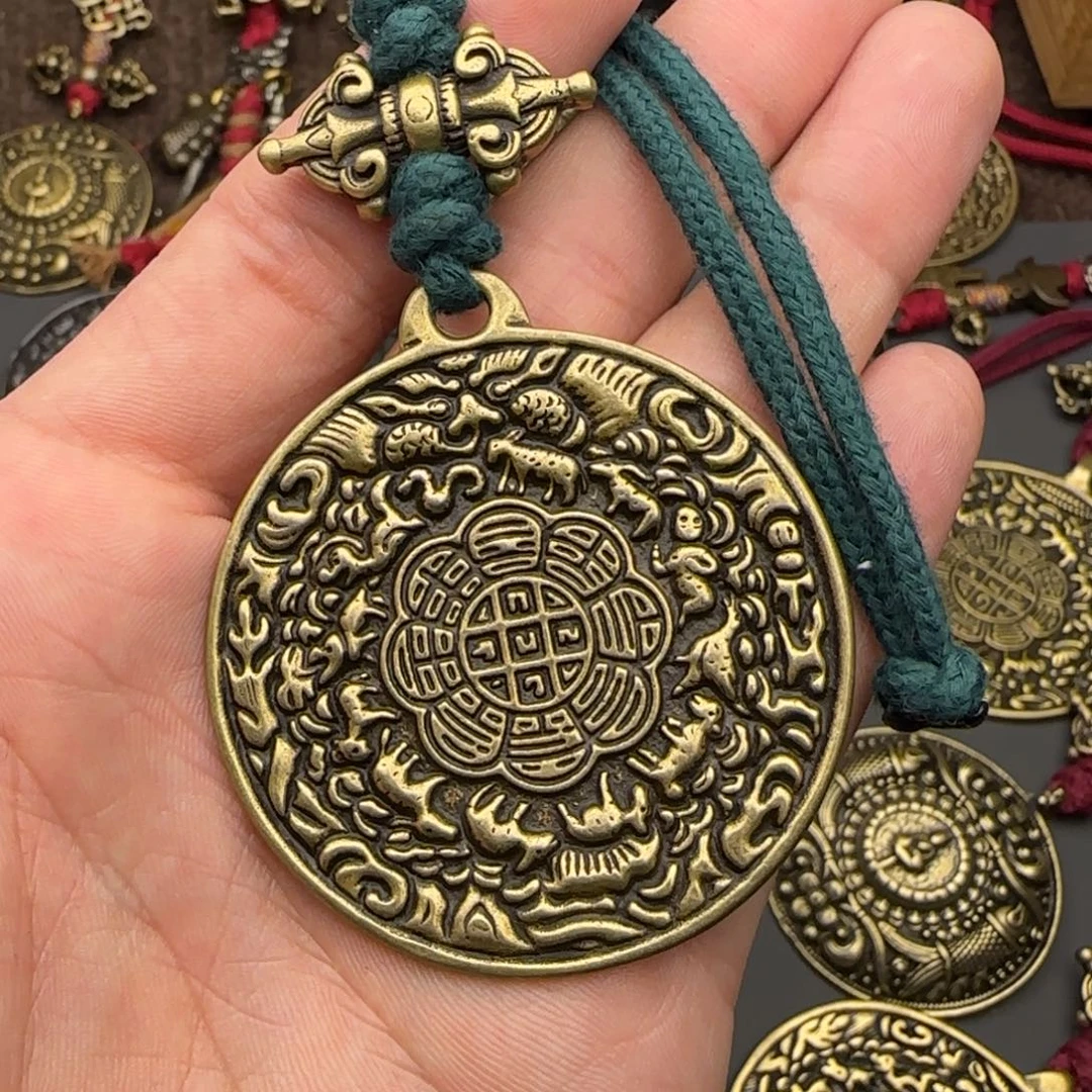 老铜九宫牌吊坠喜欢的来