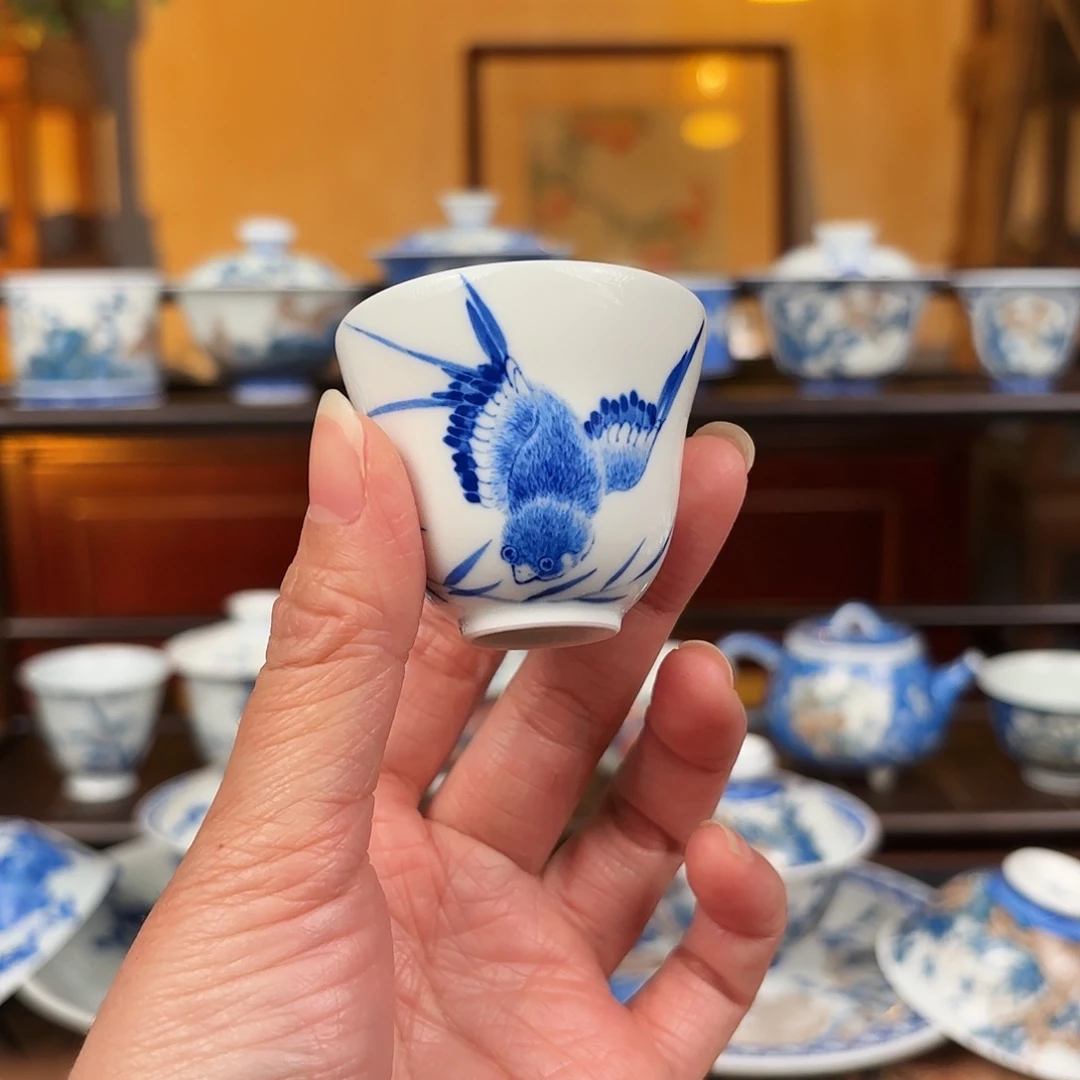 纯手绘陶瓷茶具哦