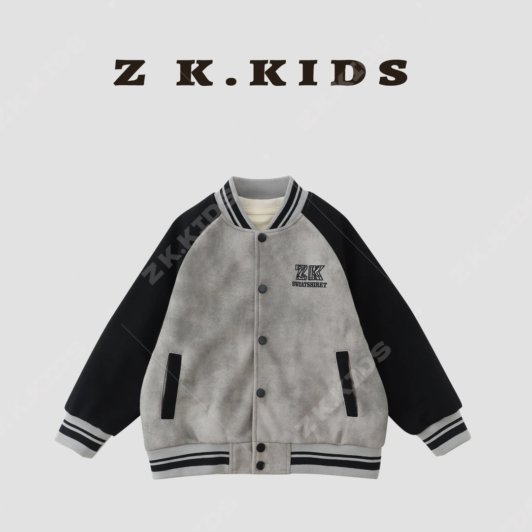 【Z＆K】秋季中大童经典棒球服外套ZK-322703