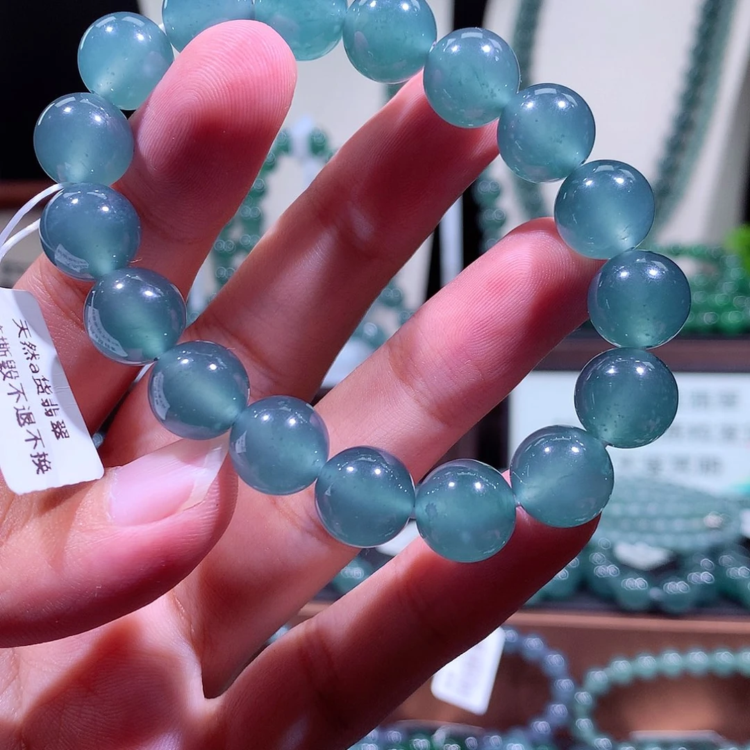 翡翠未镶嵌手链天然a货翡翠手串11.8