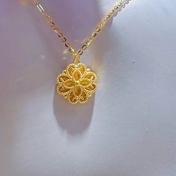 炫彩冰钻四叶草水贝柜台现货黄金足金999财富金条悦己好物T