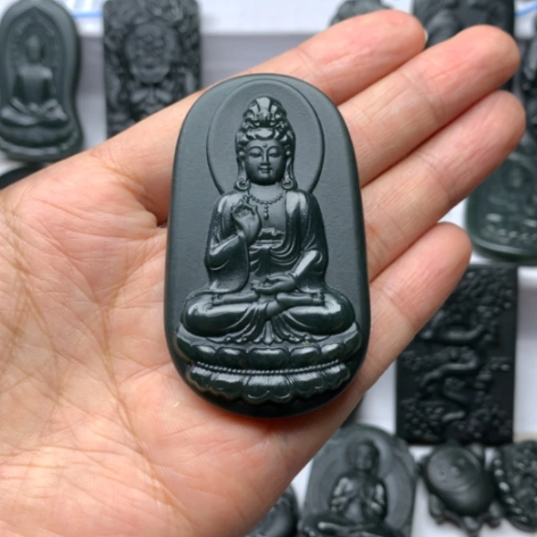 【闪购商品】颈饰未镶嵌和田玉双面雕刻