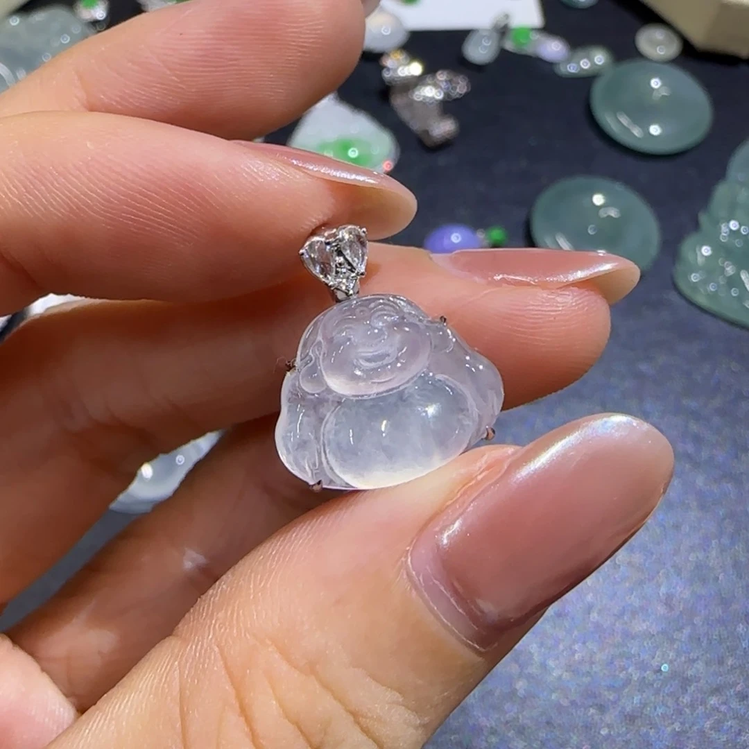 翡翠18K金镶嵌颈饰精品