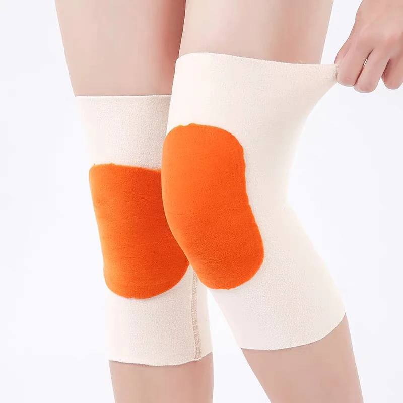 秋冬德绒加绒加厚护膝盖无痕防滑保护关节防风保暖男女款老寒腿