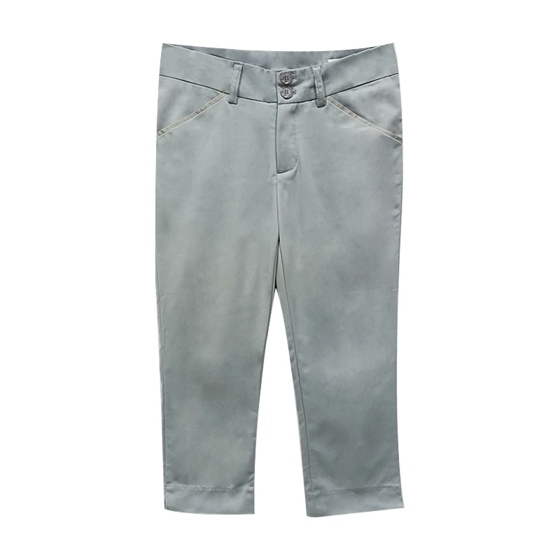 女士简约七分裤夏季新款时尚职业休闲气质百搭纯色薄款舒适裤子