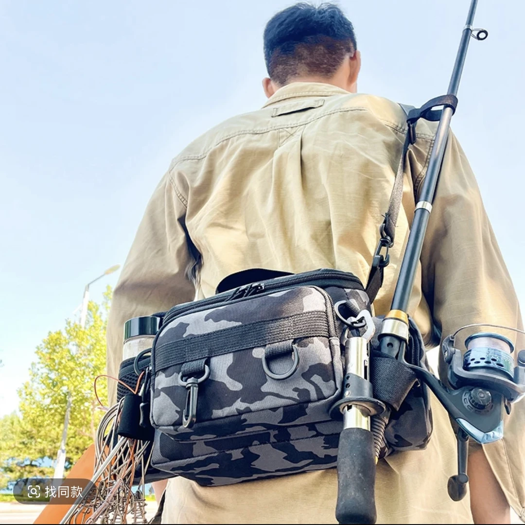 多功能路亚腰包斜挎包防水大容量淡水垂钓户外路亚装备日常出行包