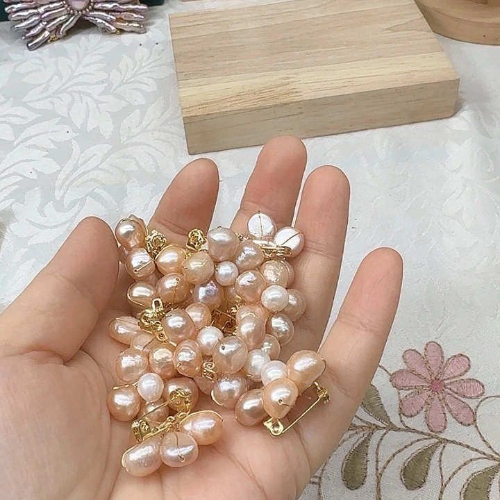 淡水珍珠发饰银S925镶嵌