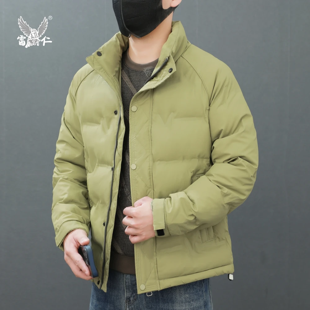 【雷仁2024冬季男士压花休闲外套立领保暖时尚加厚防风服LR88621