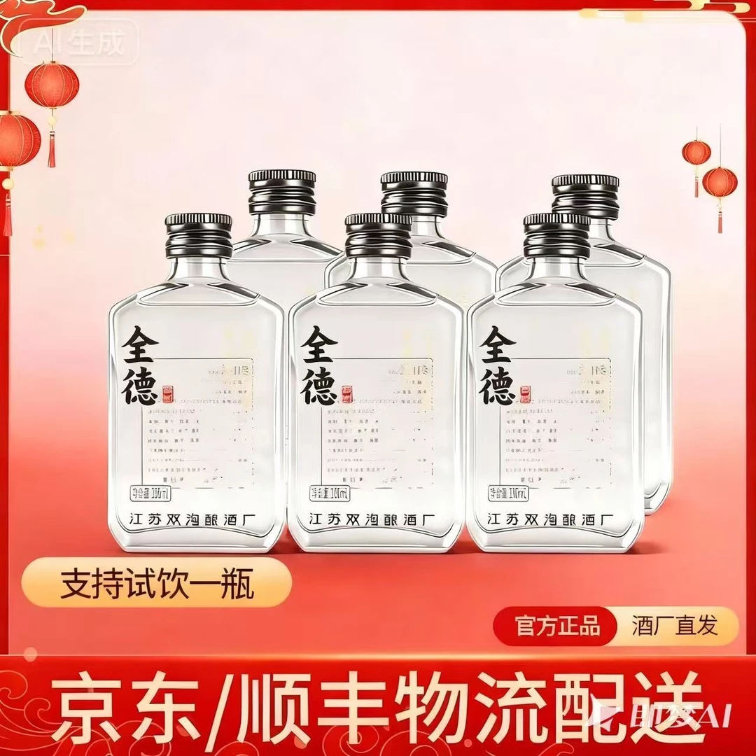 全德【陈厂长福利】纯粮白酒绵柔100ml浓香型瓶装52度100ml