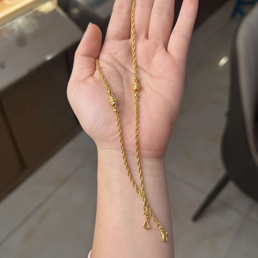 4-XL【秀秀专享】足金999  百搭古法真绳链