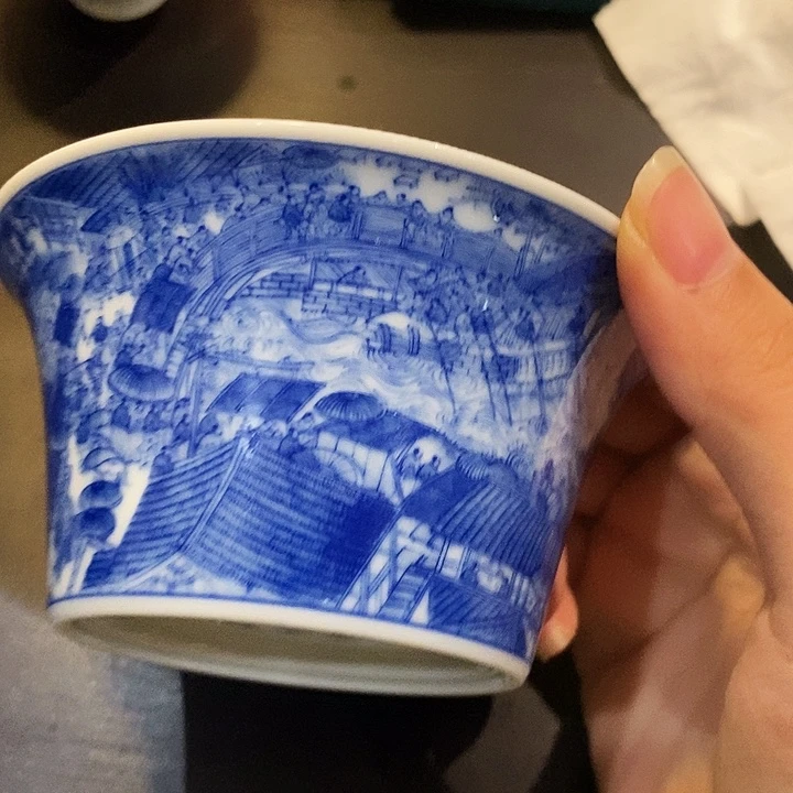 健***K陶摆件柴窑清明上河图