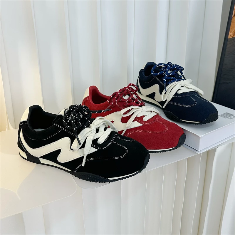 首谷爆款厚底德训鞋女鞋ins潮2025秋季新款百搭显脚小运动休闲鞋