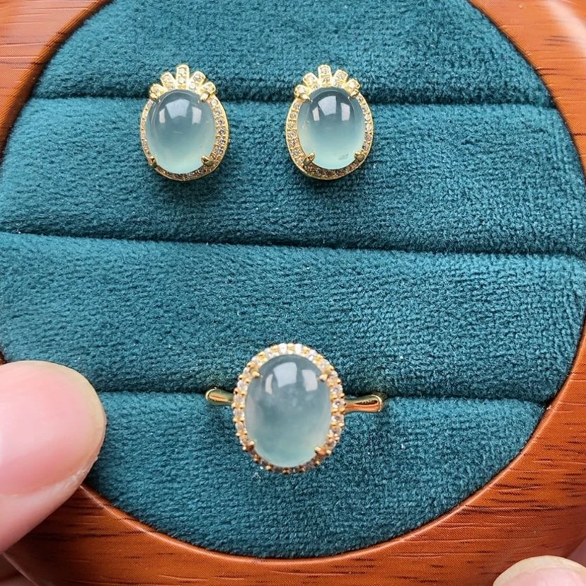 【闪购商品】翡翠戒指银S925镶嵌兮兮