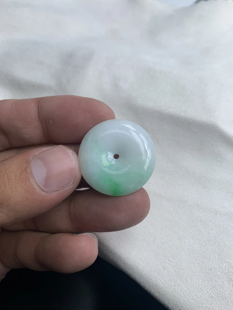 缅甸天然A货翡翠平安扣