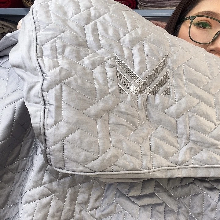 棉棉灰色1.8纯棉床笠