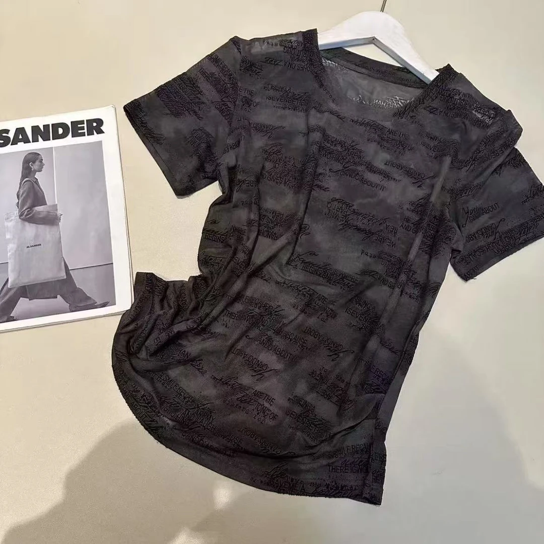 《优麦汇》Y5913夏款圆领设计感时尚百搭短袖显瘦上衣女