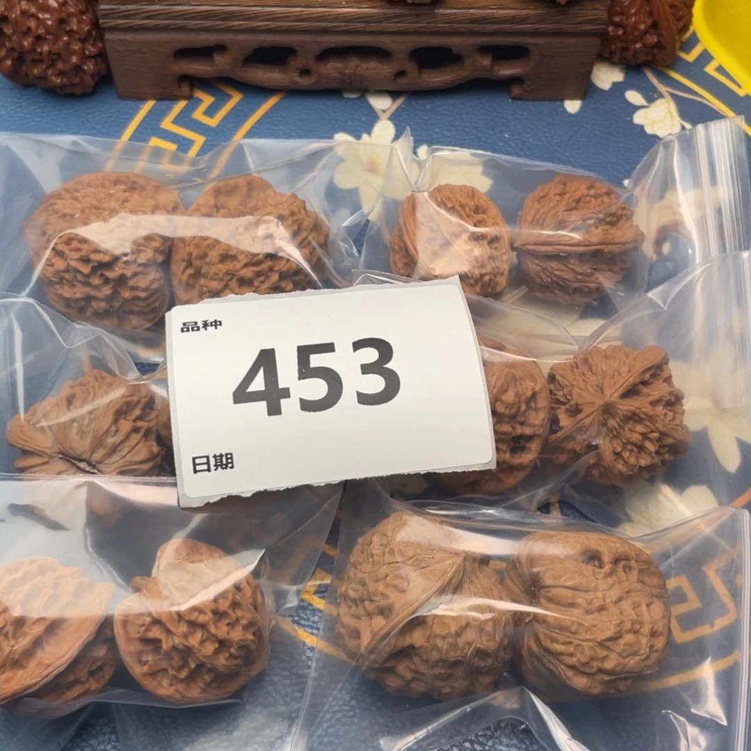 文玩核桃把件453号6对带练手南瓜