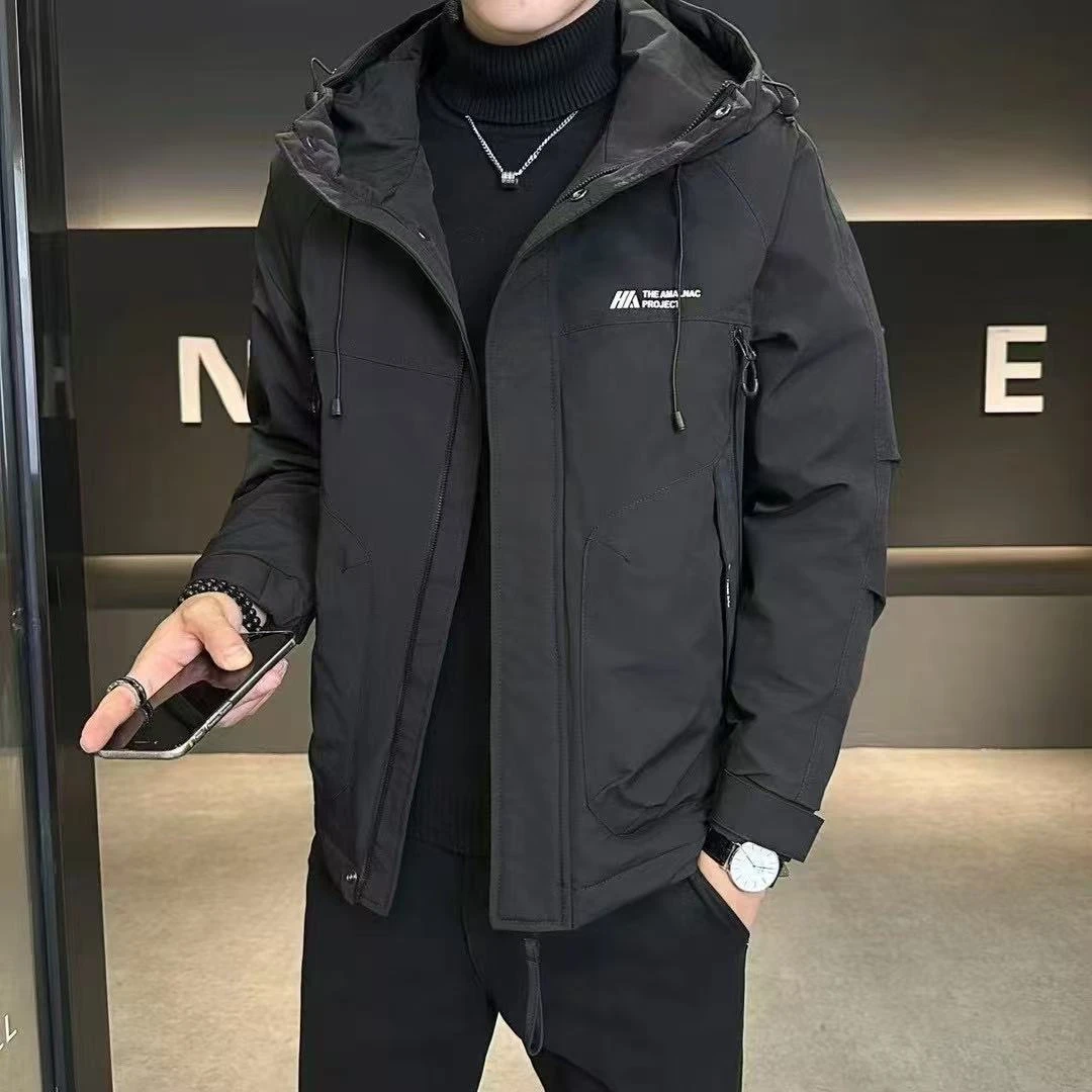 25年春秋二棉连帽加厚保暖时尚百搭冲锋衣夹克外套C13