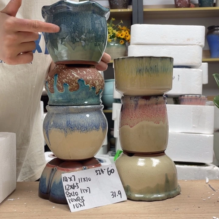 紫砂花盆多肉花盆微瑕60