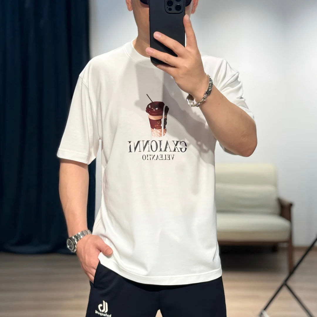 【VG轻奢】2025夏季新品时尚微阔版欧棉百搭T恤1150