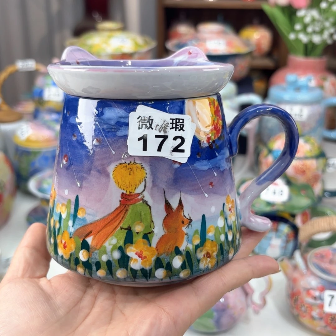 景德镇手绘高温釉下彩陶瓷茶具
