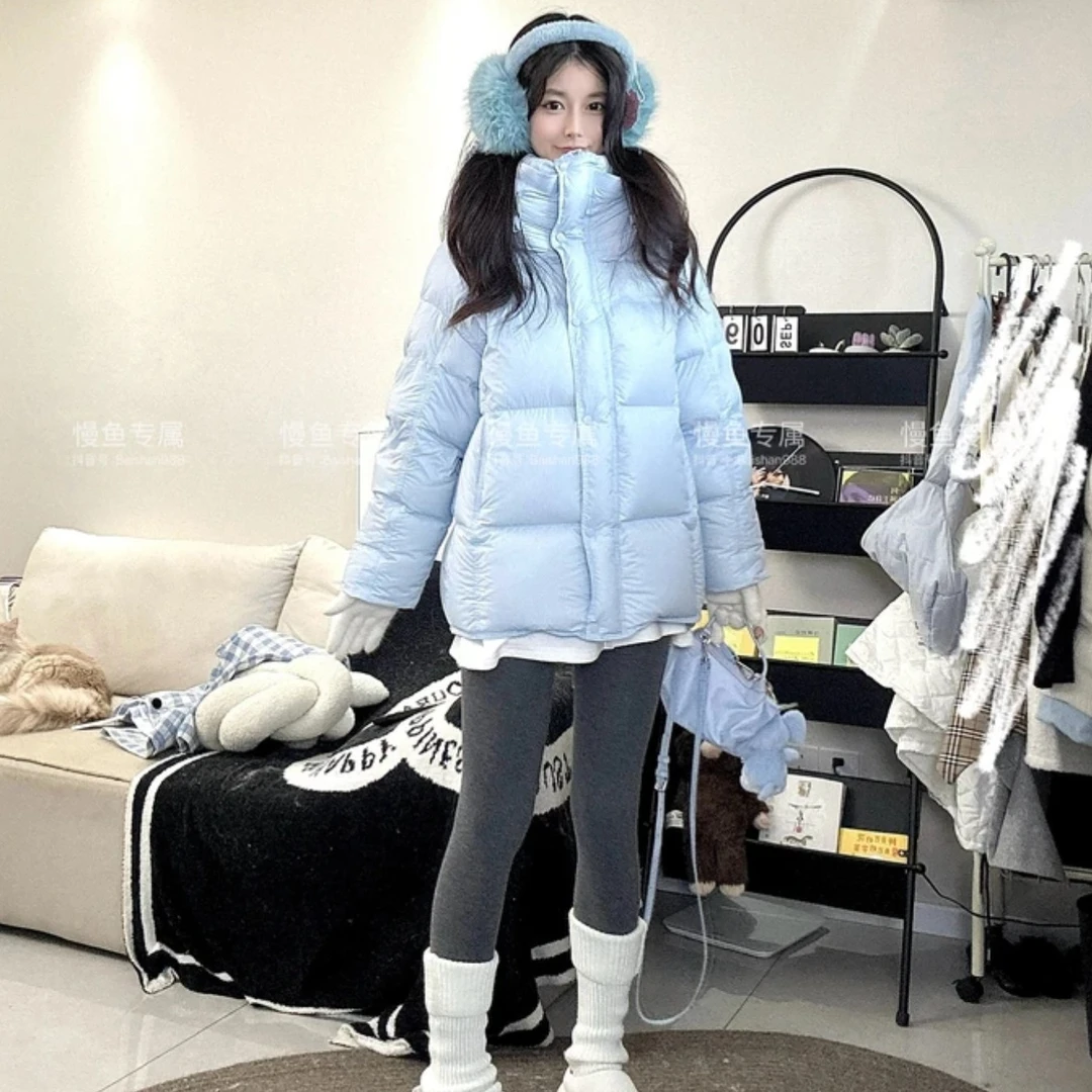 T轻奢泡芙气质龟背羽绒服女中长款冬款新款思