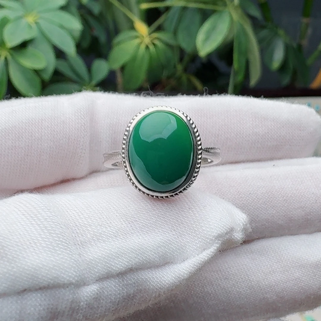 绿松石银S925镶嵌戒指戒指