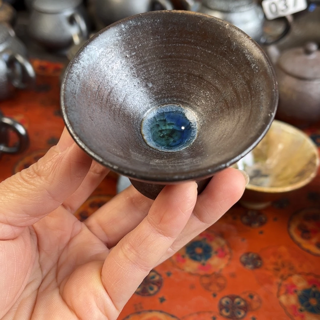 柴烧茶器主人杯杯柴烧