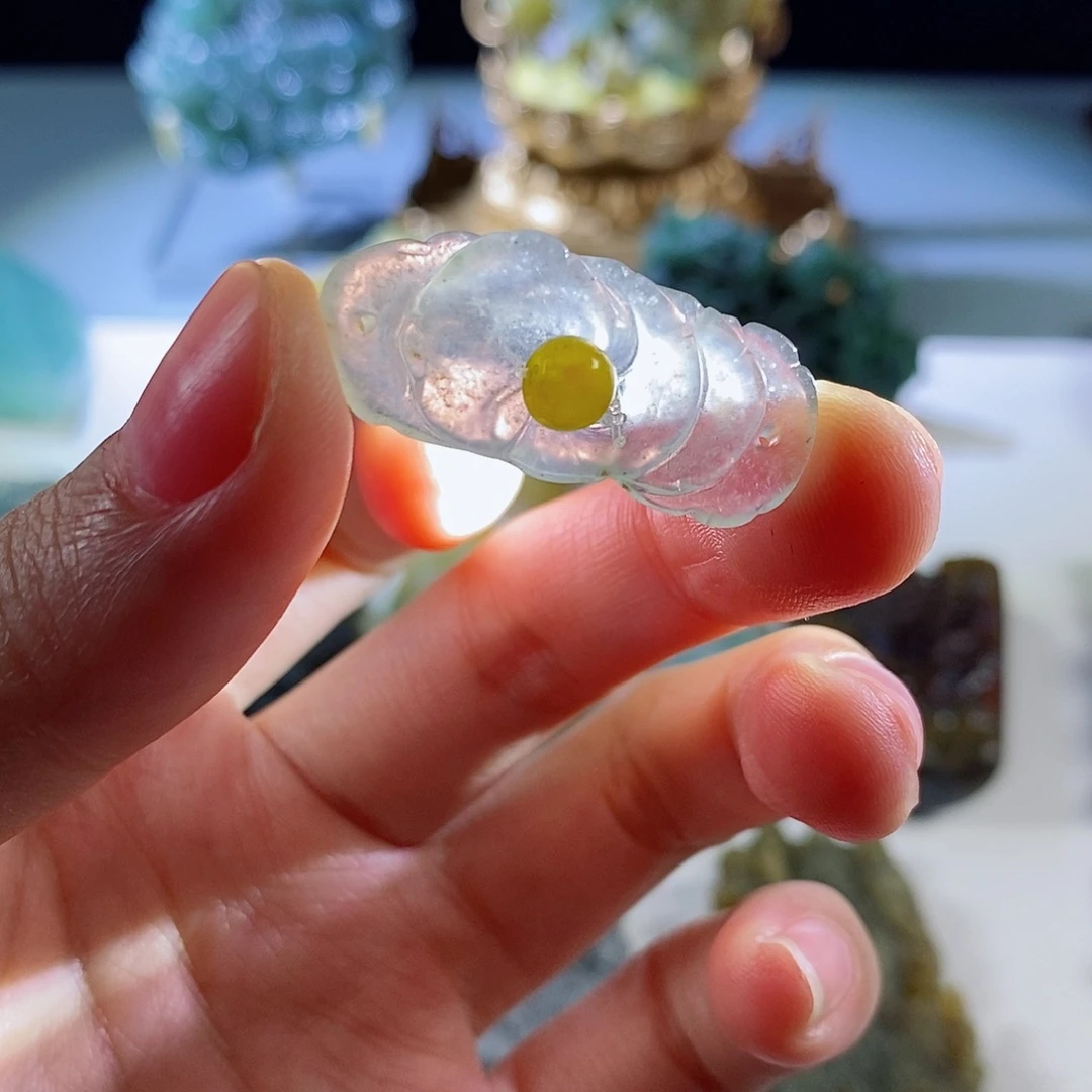 定制翡翠未镶嵌天然a货翡翠莲花