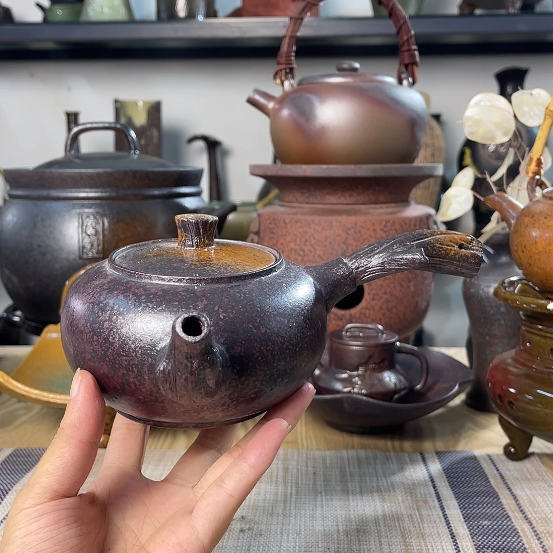 小***净碟紫砂粗陶实用茶壶