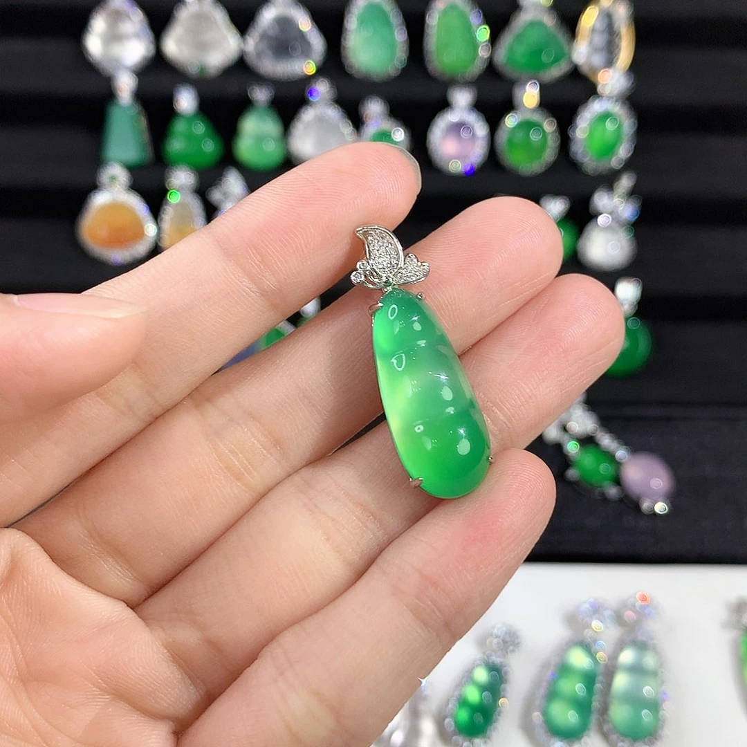 银S925镶嵌颈饰玛瑙/玉髓A*?