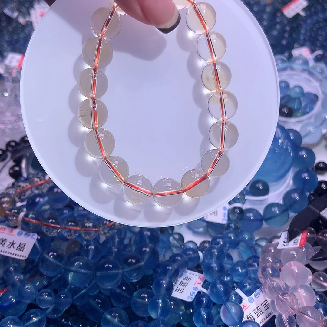 水晶手串未镶嵌黄水晶11mm