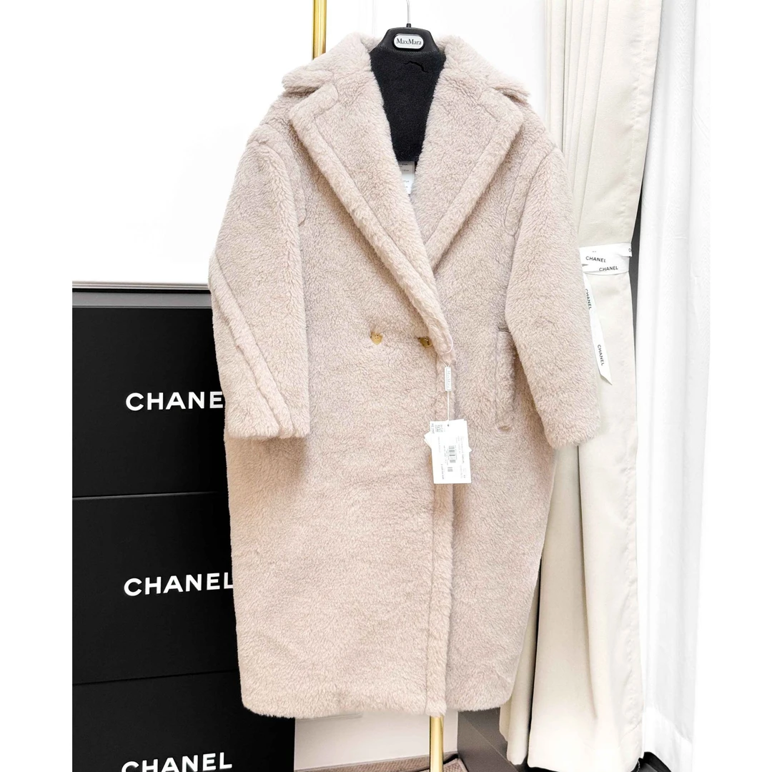 99新 MaxMara XS码/155香草色泰迪大衣