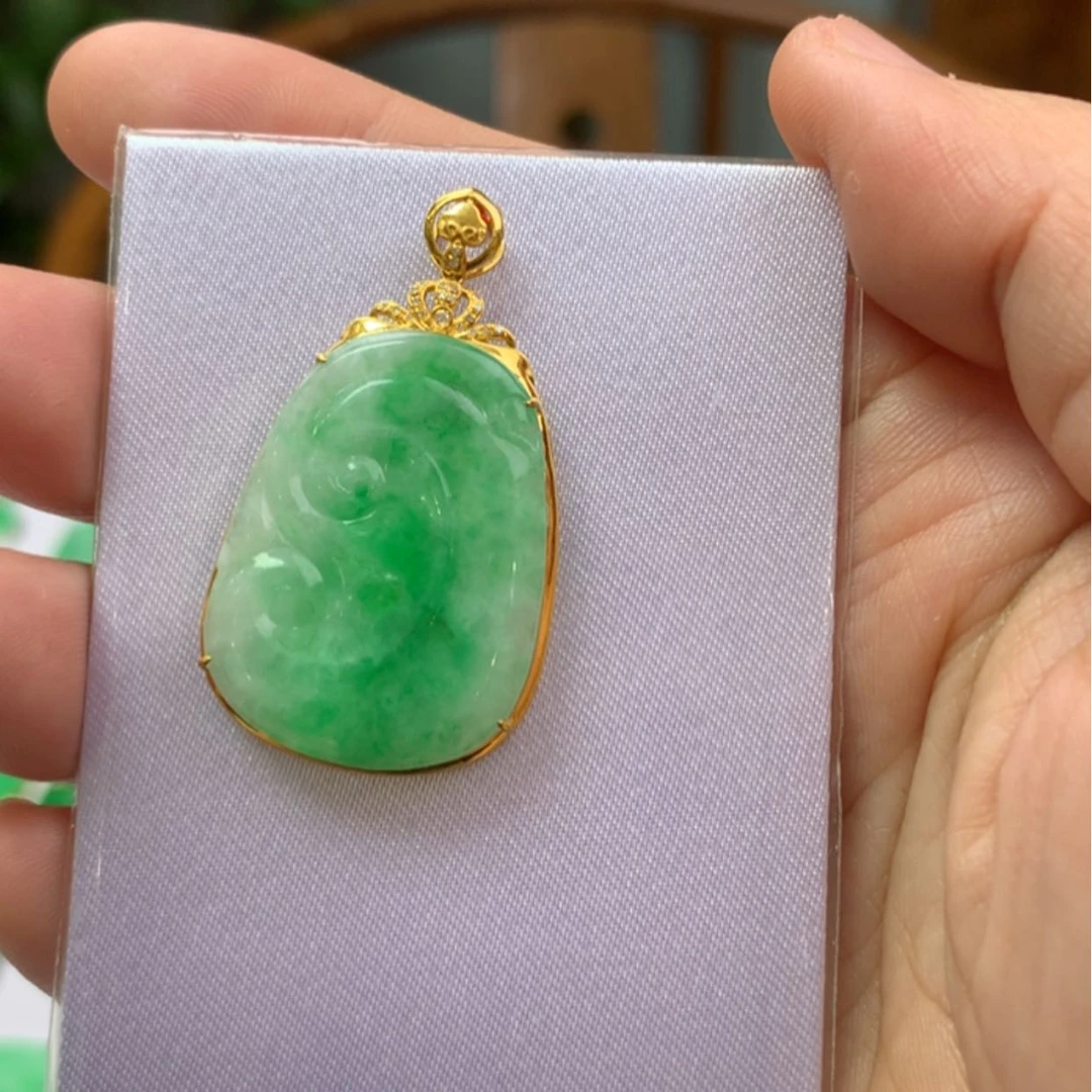 【闪购商品】翡翠颈饰18K金镶嵌翡翠首饰