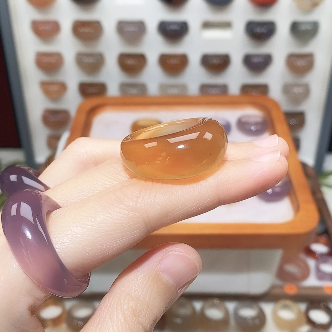 E***a玛瑙/玉髓未镶嵌戒指港21码福利款不退换