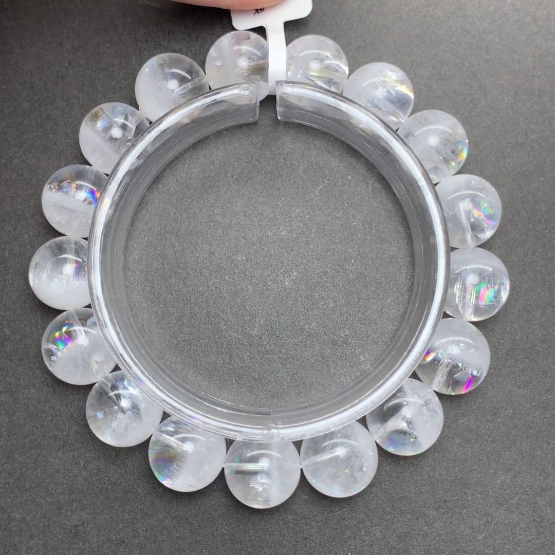 未镶嵌手链水晶钦***宝收藏级白幽灵爆闪12.5mm