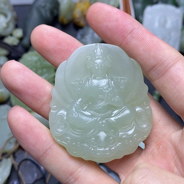 和田玉未镶嵌吊坠(不含链)