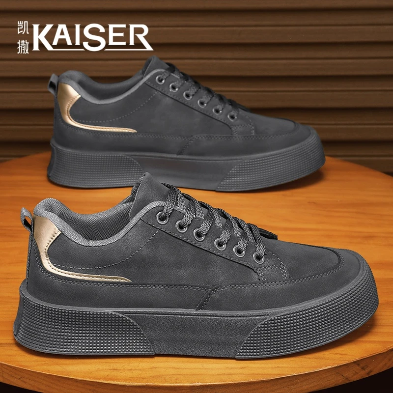 凯撒官方正版男鞋冬季时尚百搭板鞋子男款工地男士板鞋2025爆款