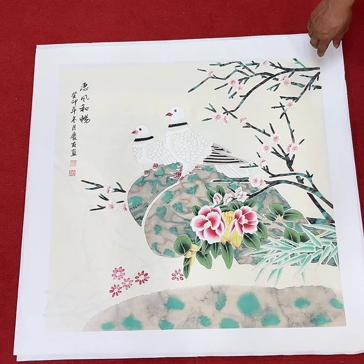 国画国画作品展示展中的
