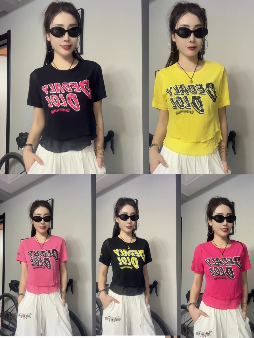 5018（CX)双层时尚流行网纱衣