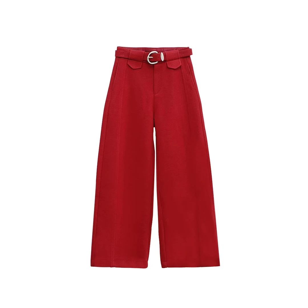 【OURCCW】秋冬简约 时髦腿精 弯刀裤休闲裤潮牌百搭长裤子OULUO-38