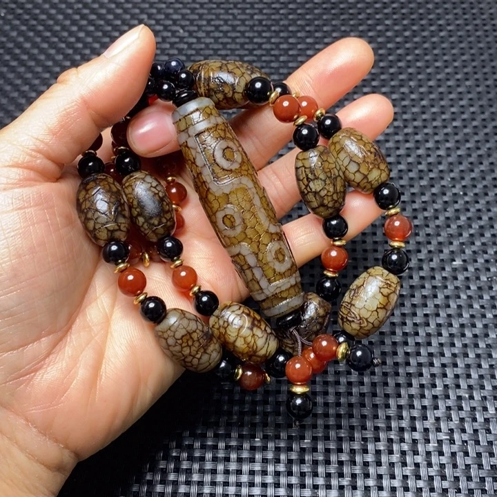 无***草玛瑙/玉髓未镶嵌手链